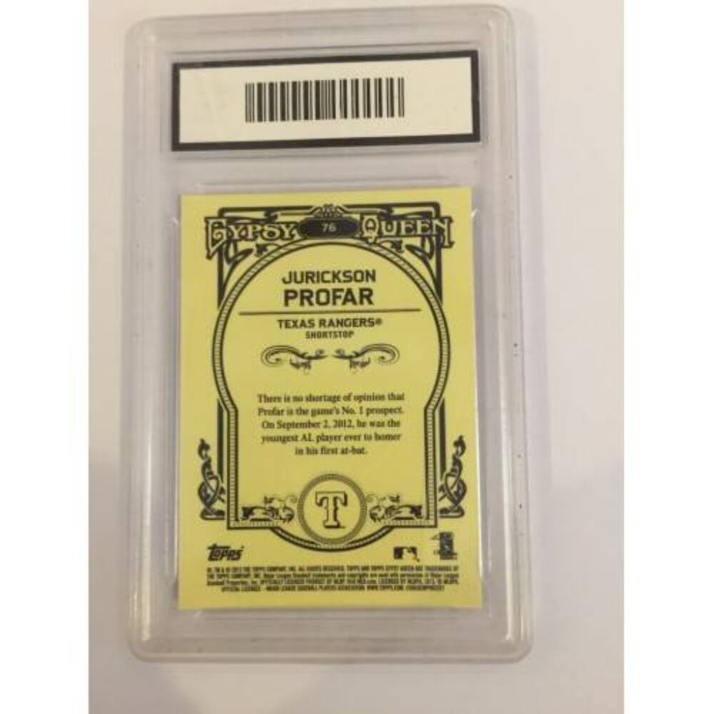 2013 Gypsy Queen Jurickson Profar Texas Rangers #76 PGA Graded GEM 10 (MISC1) - Picture 2 of 2